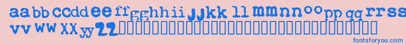 Xtctype Font – Blue Fonts on Pink Background