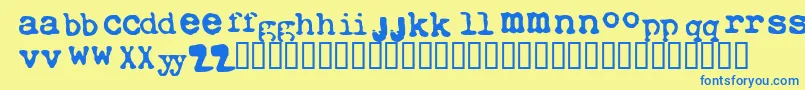 fuente Xtctype – Fuentes Azules Sobre Fondo Amarillo