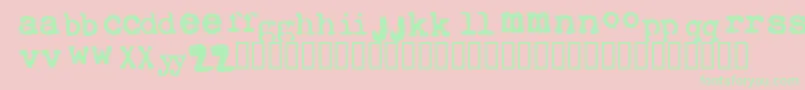 Xtctype Font – Green Fonts on Pink Background