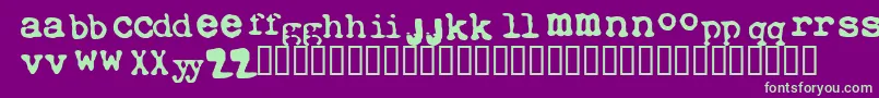 Xtctype Font – Green Fonts on Purple Background