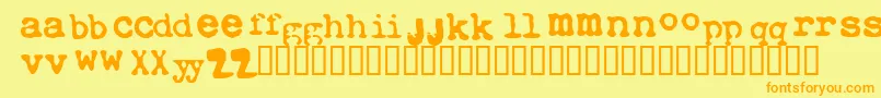 Xtctype Font – Orange Fonts on Yellow Background