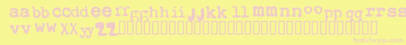 En savoir plus sur la police Xtctype Police Xtctype – polices roses sur fond jaune