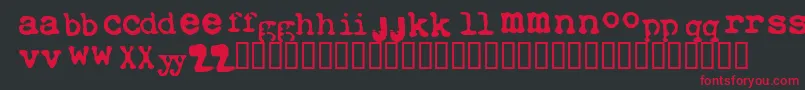 Xtctype Font – Red Fonts on Black Background