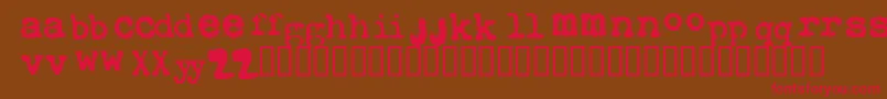 Xtctype Font – Red Fonts on Brown Background