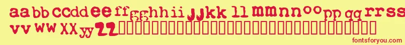 Xtctype Font – Red Fonts on Yellow Background