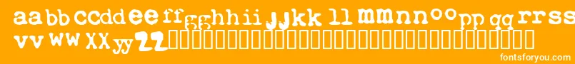 フォントXtctype – オレンジの背景に白い文字