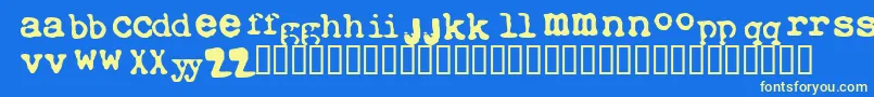 fuente Xtctype – Fuentes Amarillas Sobre Fondo Azul