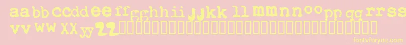 Xtctype Font – Yellow Fonts on Pink Background