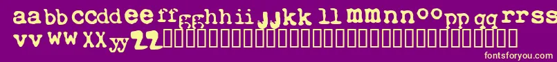 Xtctype Font – Yellow Fonts on Purple Background