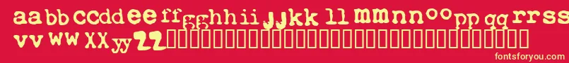 Xtctype Font – Yellow Fonts on Red Background