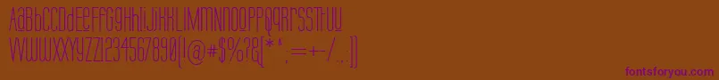 LabtopUnicaseUpper-Schriftart – Violette Schriften auf braunem Hintergrund