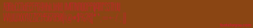 LabtopUnicaseUpper Font – Red Fonts on Brown Background