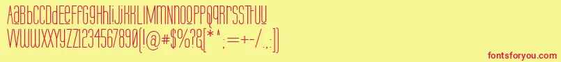 LabtopUnicaseUpper Font – Red Fonts on Yellow Background