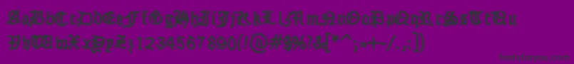 Шрифт Fraktsketch – чёрные шрифты на фиолетовом фоне