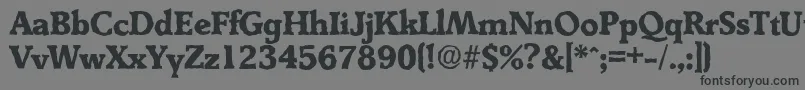 DerringerantiqueXboldRegular Font – Black Fonts on Gray Background