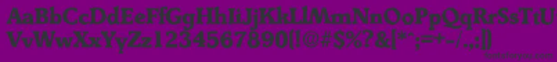 Czcionka DerringerantiqueXboldRegular – czarne czcionki na fioletowym tle