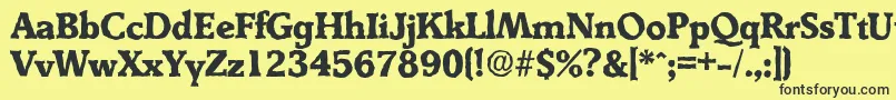 DerringerantiqueXboldRegular Font – Black Fonts on Yellow Background