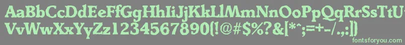 DerringerantiqueXboldRegular Font – Green Fonts on Gray Background