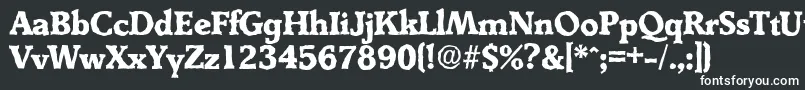 Шрифт DerringerantiqueXboldRegular – белые шрифты на чёрном фоне