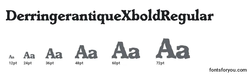 Размеры шрифта DerringerantiqueXboldRegular