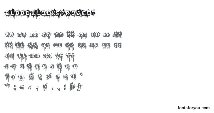 BloodblocksProjectフォント–アルファベット、数字、特殊文字