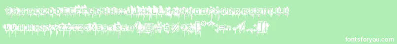 BloodblocksProject Font – White Fonts on Green Background