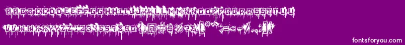 BloodblocksProject Font – White Fonts on Purple Background