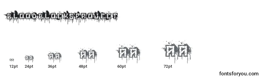 Größen der Schriftart BloodblocksProject