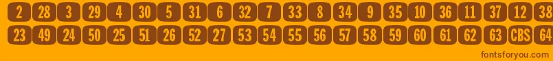 TeeVeeSetJl Font – Brown Fonts on Orange Background