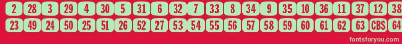 TeeVeeSetJl Font – Green Fonts on Red Background