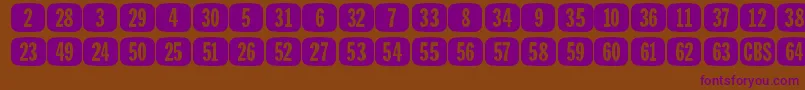 TeeVeeSetJl Font – Purple Fonts on Brown Background