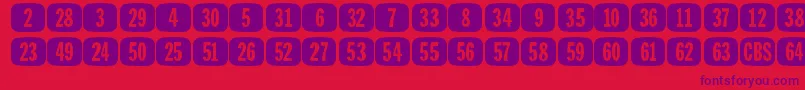 TeeVeeSetJl Font – Purple Fonts on Red Background