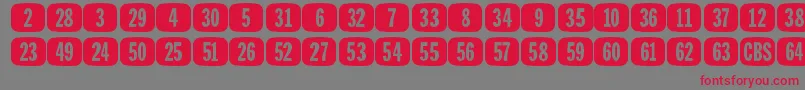 TeeVeeSetJl Font – Red Fonts on Gray Background