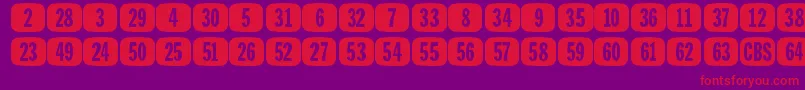 TeeVeeSetJl Font – Red Fonts on Purple Background