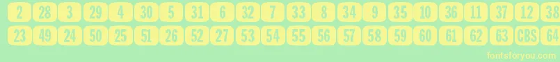 TeeVeeSetJl Font – Yellow Fonts on Green Background
