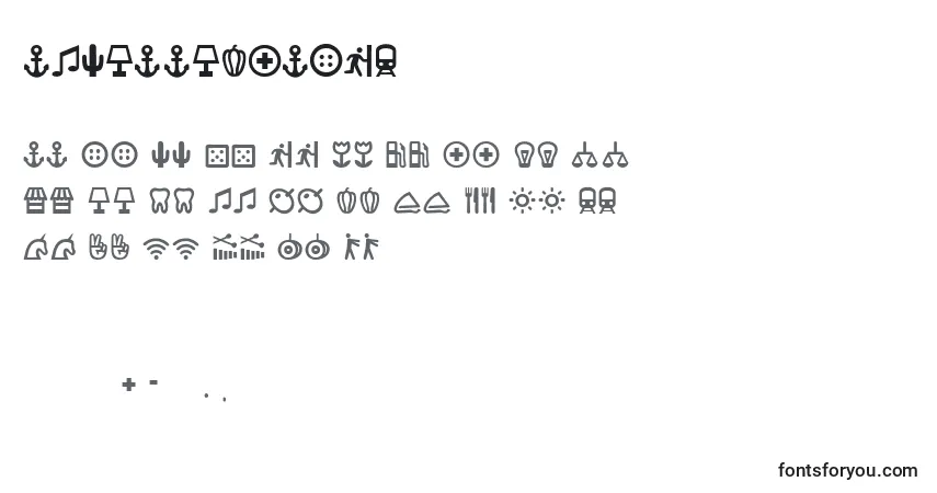 Fuente AnclaAlphabet - alfabeto, números, caracteres especiales