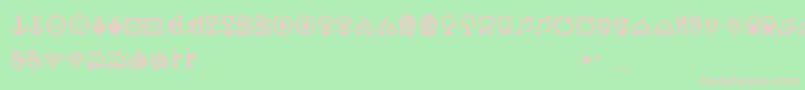 AnclaAlphabet Font – Pink Fonts on Green Background