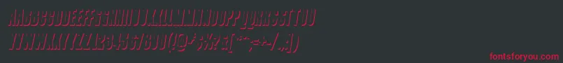 ContainmentshadeRegular Font – Red Fonts on Black Background