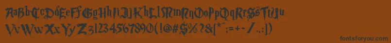 Magicschooltwo Font – Black Fonts on Brown Background