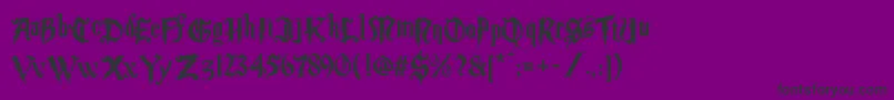 Magicschooltwo Font – Black Fonts on Purple Background