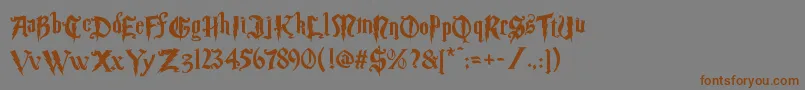 Magicschooltwo Font – Brown Fonts on Gray Background