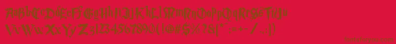 Magicschooltwo Font – Brown Fonts on Red Background