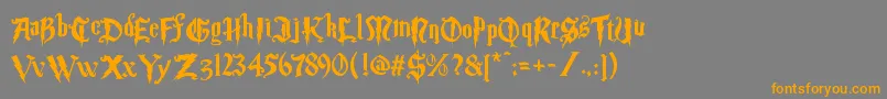 Magicschooltwo Font – Orange Fonts on Gray Background