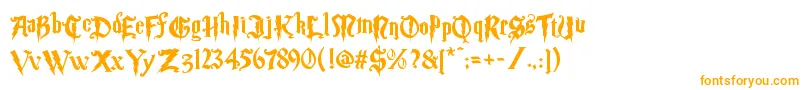 Magicschooltwo Font – Orange Fonts on White Background