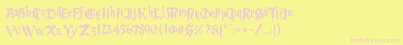 Magicschooltwo Font – Pink Fonts on Yellow Background