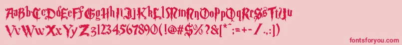 Magicschooltwo Font – Red Fonts on Pink Background