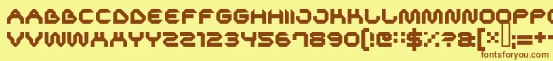 SuperfluidSoft Font – Brown Fonts on Yellow Background