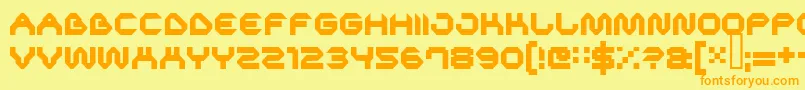 SuperfluidSoft Font – Orange Fonts on Yellow Background