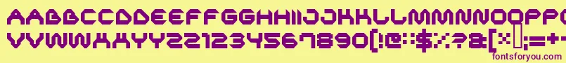 SuperfluidSoft Font – Purple Fonts on Yellow Background