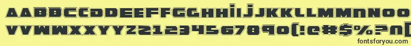 GuardianPro-fontti – mustat fontit keltaisella taustalla